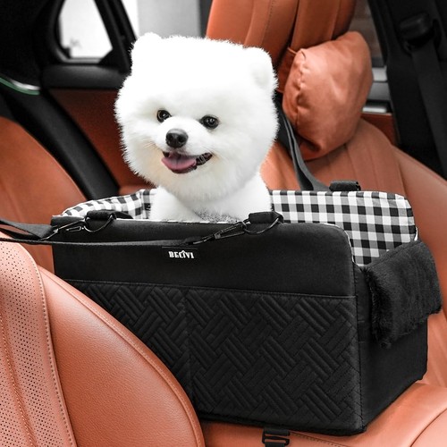 Console dog car seat - car, black